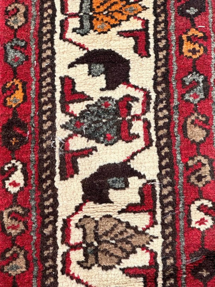 Vintage Rustic Mazlaghan Rug, 1950s