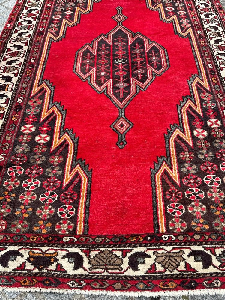 Vintage Rustic Mazlaghan Rug, 1950s