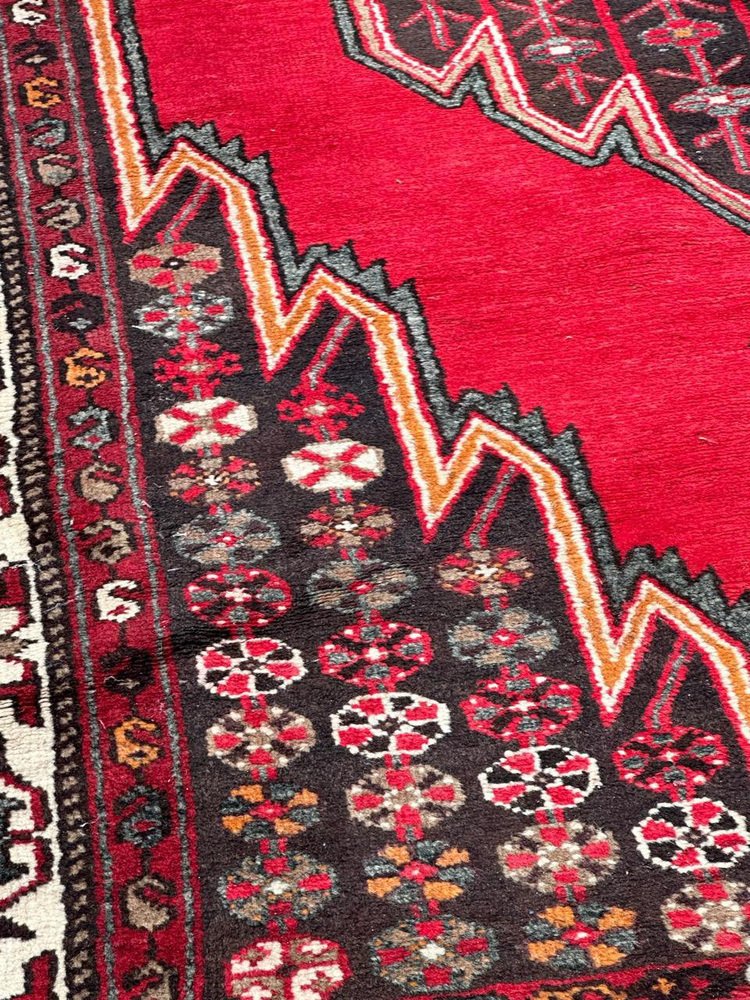 Vintage Rustic Mazlaghan Rug, 1950s