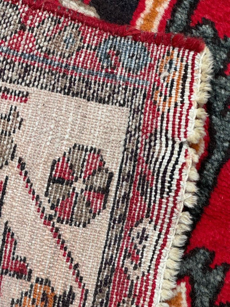 Vintage Rustic Mazlaghan Rug, 1950s