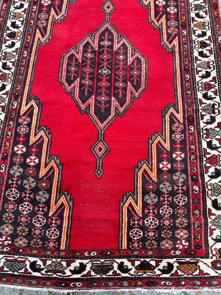 Vintage Rustic Mazlaghan Rug, 1950s