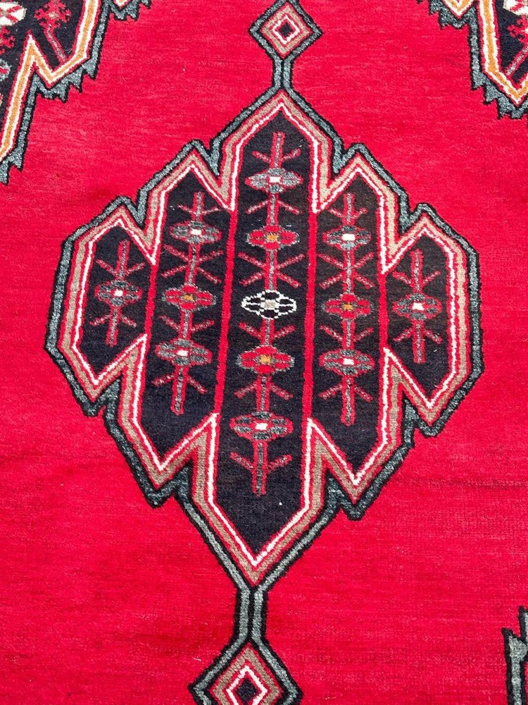 Vintage Rustic Mazlaghan Rug, 1950s