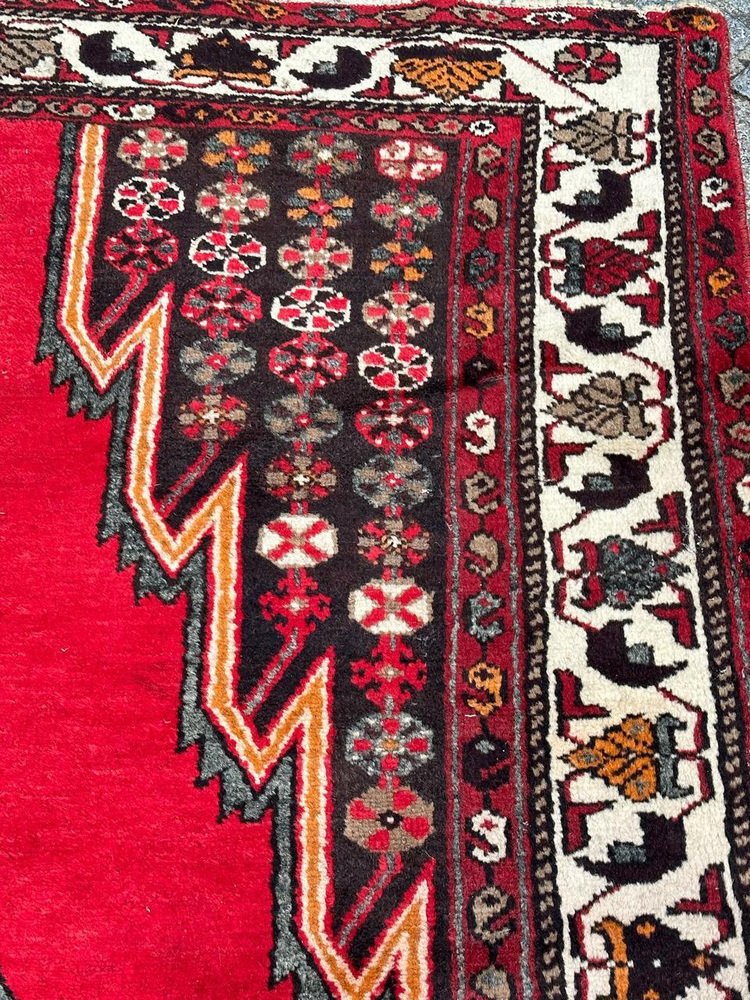 Vintage Rustic Mazlaghan Rug, 1950s