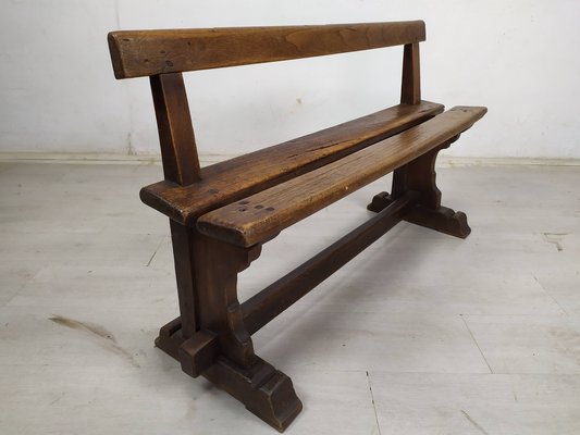 Vintage Rustic Oak Bench-EAD-1789920