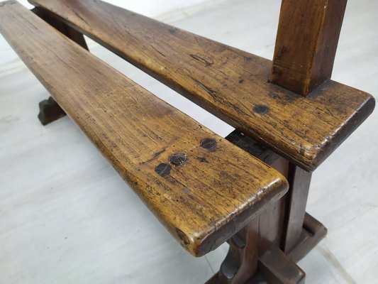 Vintage Rustic Oak Bench-EAD-1789920