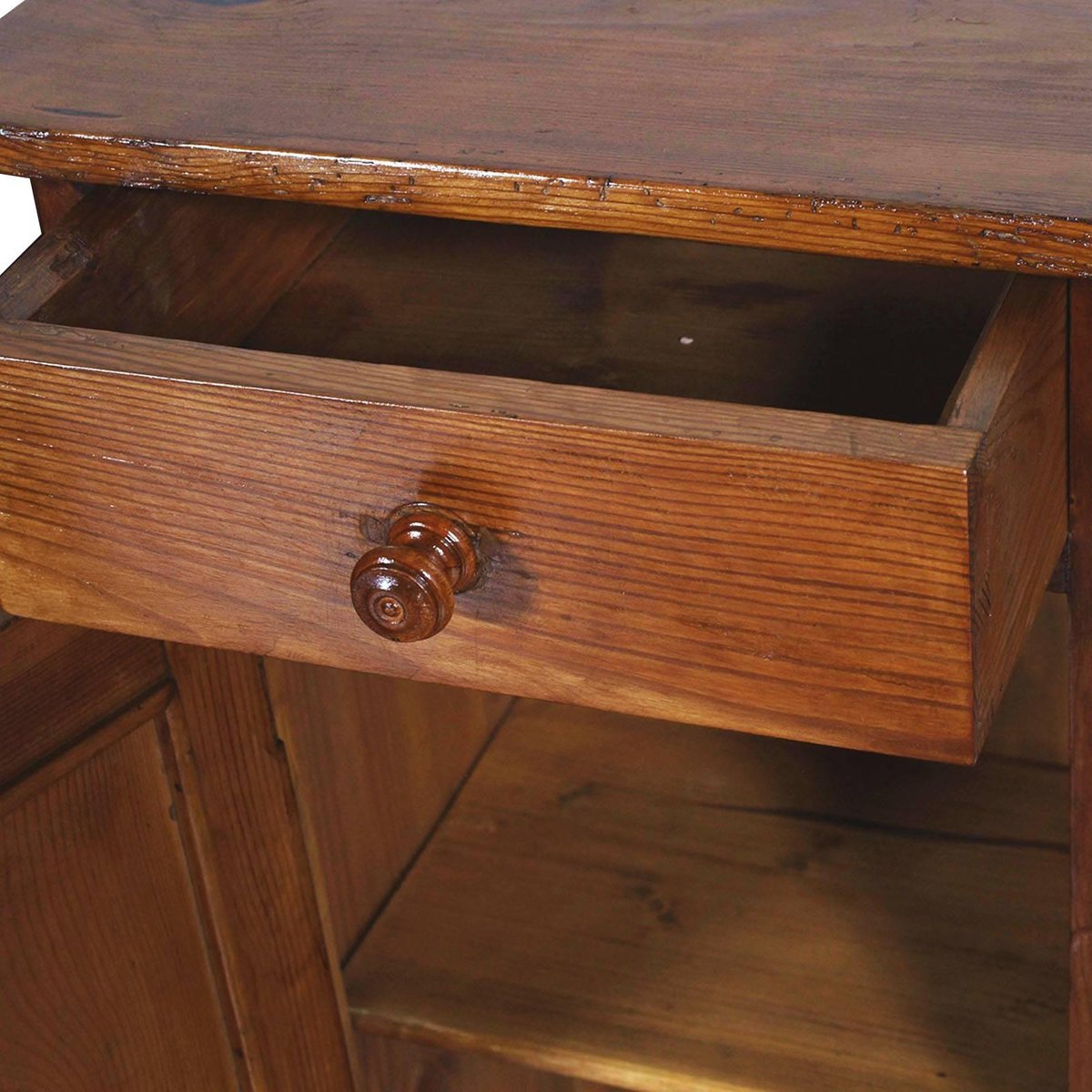 Vintage Rustic Solid Pine Tyrolean Nightstand