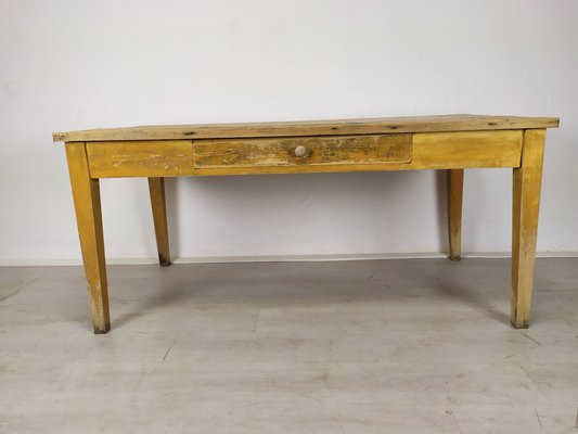 Vintage Rustic Wood Farmhouse Table-EAD-1020338