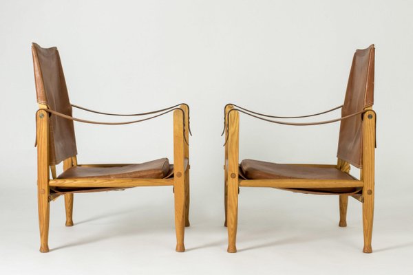 Vintage Safari Armchairs by Kaare Klint, 1960s, Set of 2-NL-1425864