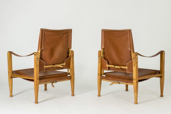 Vintage Safari Armchairs by Kaare Klint, 1960s, Set of 2-NL-1425864