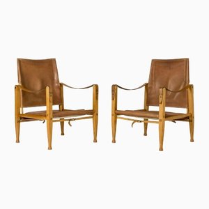 Vintage Safari Armchairs by Kaare Klint, 1960s, Set of 2-NL-1425864