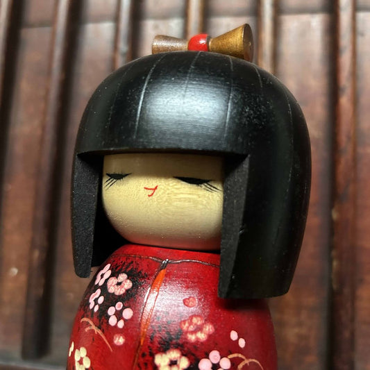 Vintage Sakura Kokeshi by Kishi Sadao Sadao Kishi, Japan, 1970s