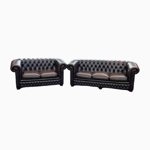 Vintage Salon Chesterfield Sofas, 2000s, Set of 2-FRX-2028404