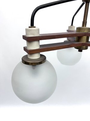 Vintage Satin Glass Chandelier, Italy, 1950s-OT-1699917