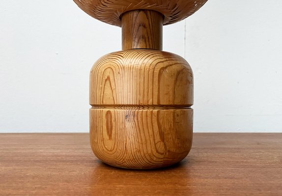 Vintage Scandinavian Bamboo and Wood Table Lamp, 1970s-UAH-1792192