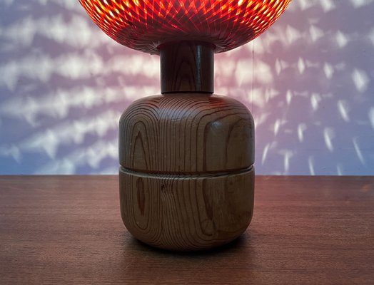 Vintage Scandinavian Bamboo and Wood Table Lamp, 1970s-UAH-1792192