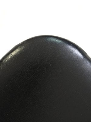 Vintage Scandinavian Black Leather Chair, 1950s-QWP-1420759