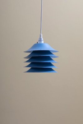 Vintage Scandinavian Blue Metal Lamp attributed to Ikea-OYZ-1805345