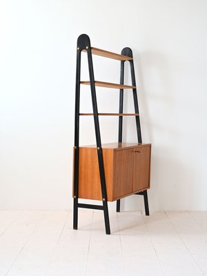 Vintage Scandinavian Bookcase in Teak Wood, 1960s-QWP-2035436