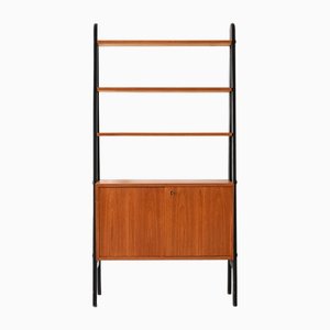 Vintage Scandinavian Bookcase in Teak Wood, 1960s-QWP-2035436