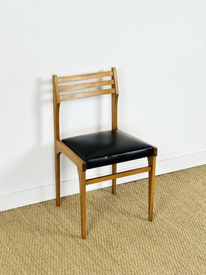 Vintage Scandinavian Chair in Teak and Leather, 1960s-PLK-2022796