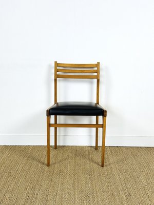 Vintage Scandinavian Chair in Teak and Leather, 1960s-PLK-2022796