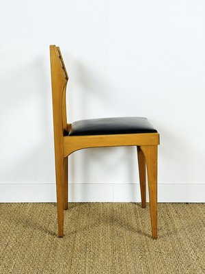 Vintage Scandinavian Chair in Teak and Leather, 1960s-PLK-2022796