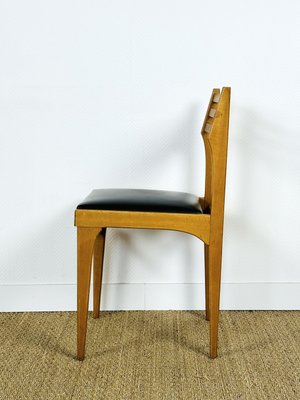 Vintage Scandinavian Chair in Teak and Leather, 1960s-PLK-2022796