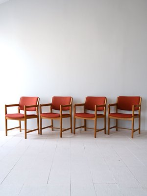 Vintage Scandinavian Chairs by Bengt Ruda, 1960s, Set of 4-QWP-2035479