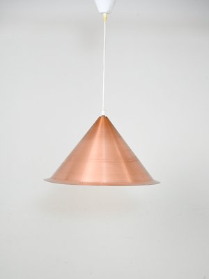 Vintage Scandinavian Copper Pendant Lamp, 1960s-QWP-2035870