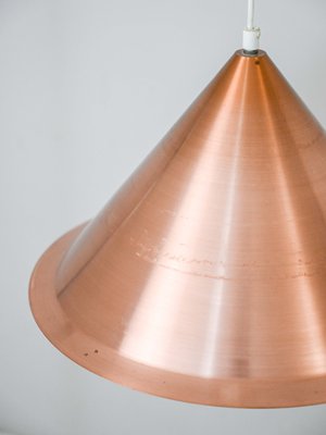 Vintage Scandinavian Copper Pendant Lamp, 1960s-QWP-2035870