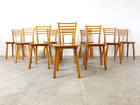 Vintage Scandinavian Dining Chairs, 1970s, Set of 10-IRH-1776877