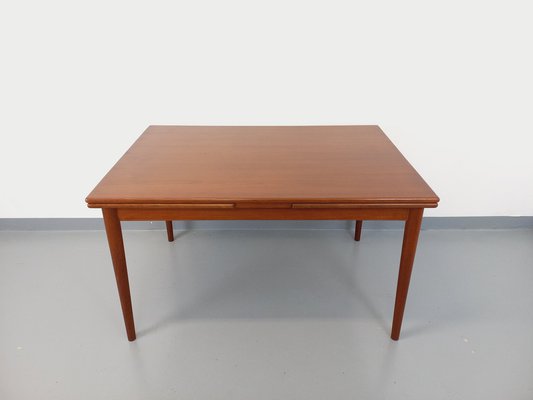 Vintage Scandinavian Dining Table in Teak with Extensions, 1960s-AHO-1805247