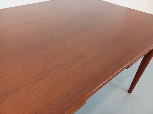 Vintage Scandinavian Dining Table in Teak with Extensions, 1960s-AHO-1805247