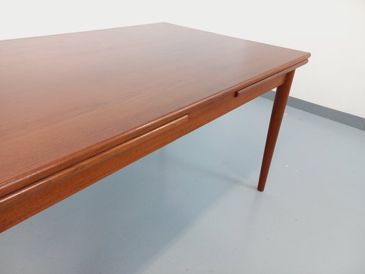 Vintage Scandinavian Dining Table in Teak with Extensions, 1960s-AHO-1805247