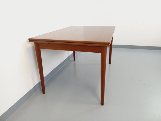 Vintage Scandinavian Dining Table in Teak with Extensions, 1960s-AHO-1805247