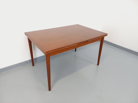 Vintage Scandinavian Dining Table in Teak with Extensions, 1960s-AHO-1805247