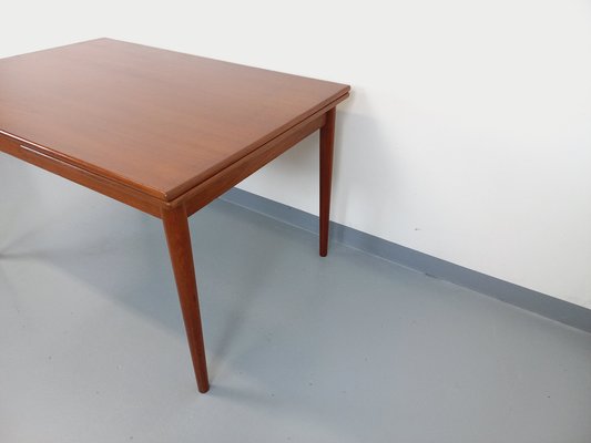 Vintage Scandinavian Dining Table in Teak with Extensions, 1960s-AHO-1805247