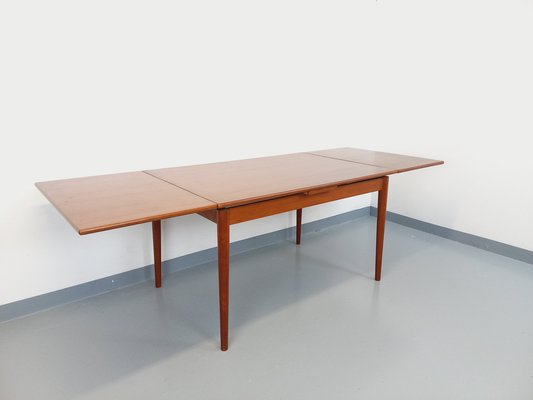 Vintage Scandinavian Dining Table in Teak with Extensions, 1960s-AHO-1805247