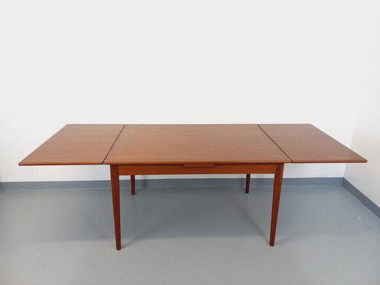 Vintage Scandinavian Dining Table in Teak with Extensions, 1960s-AHO-1805247