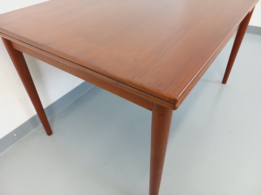 Vintage Scandinavian Dining Table in Teak with Extensions, 1960s-AHO-1805247