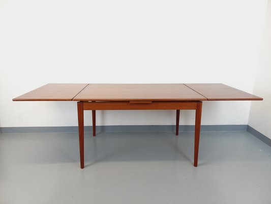 Vintage Scandinavian Dining Table in Teak with Extensions, 1960s-AHO-1805247