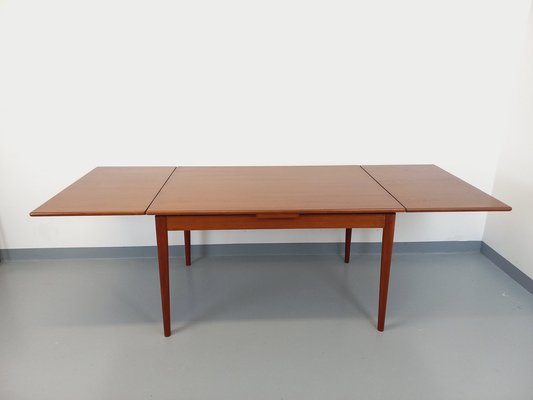 Vintage Scandinavian Dining Table in Teak with Extensions, 1960s-AHO-1805247