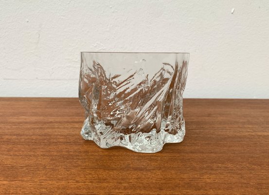 Vintage Scandinavian Ice Glass Vase, 1970s-UAH-1348010