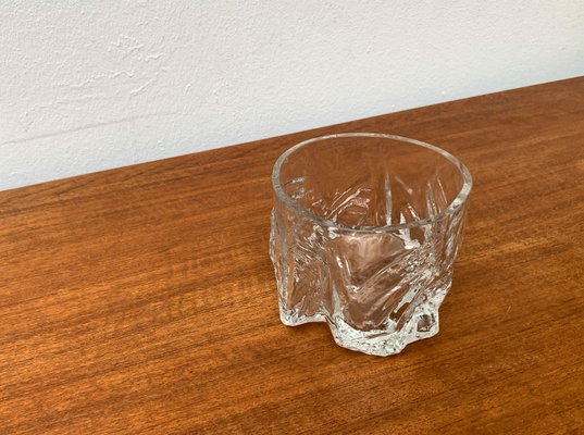 Vintage Scandinavian Ice Glass Vase, 1970s-UAH-1348010