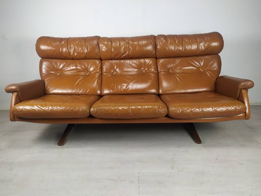 Vintage Scandinavian Leather Sofa-EAD-1060301