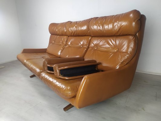 Vintage Scandinavian Leather Sofa-EAD-1060301