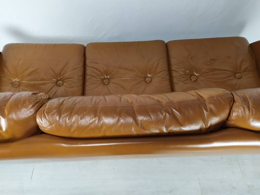 Vintage Scandinavian Leather Sofa-EAD-1060301