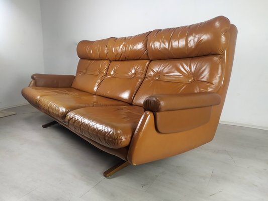 Vintage Scandinavian Leather Sofa-EAD-1060301