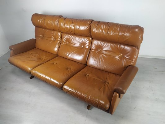 Vintage Scandinavian Leather Sofa-EAD-1060301