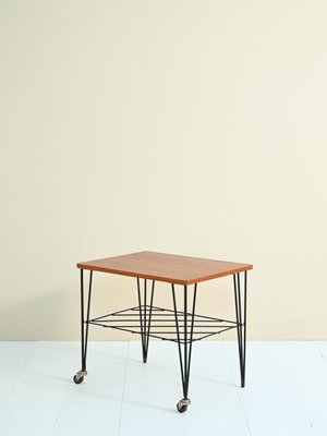 Vintage Scandinavian Metal Structure Table, 1960s-QWP-1374346